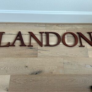 PB Kids 8” wooden wall letters “LANDON”